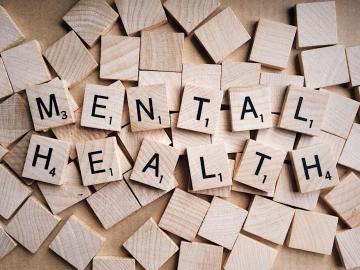 Scramble tiles that spell Mental Health