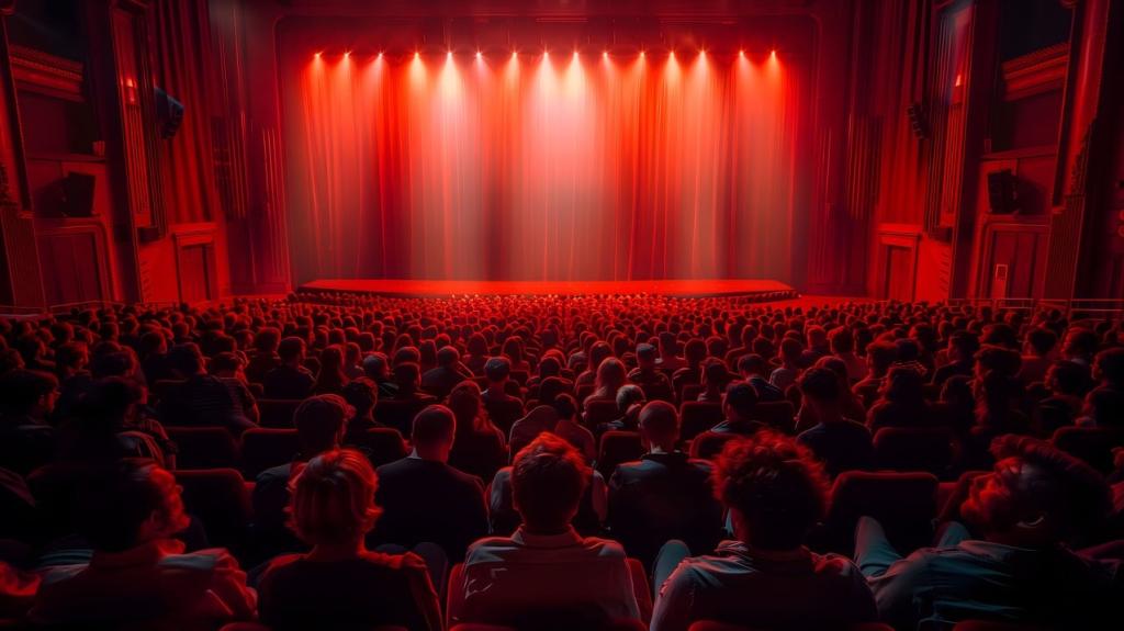 AI Generated image of a theatre audience and stage